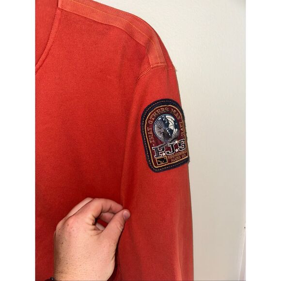 Parajumpers PJS Patch Full Zip Sweatshirt Orange XL - Picture 3 of 6